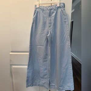 MOTHER SNACKS Sky Blue Denim Trousers
